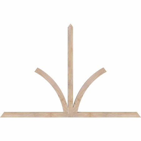 Ekena Millwork Richland Smooth Timber Gable Bracket, Douglas Fir, 96"W x 64"H x 3 1/2"D x 3 1/2"F, 16/12 Pitch GBW096X64X0404RIC00SDF